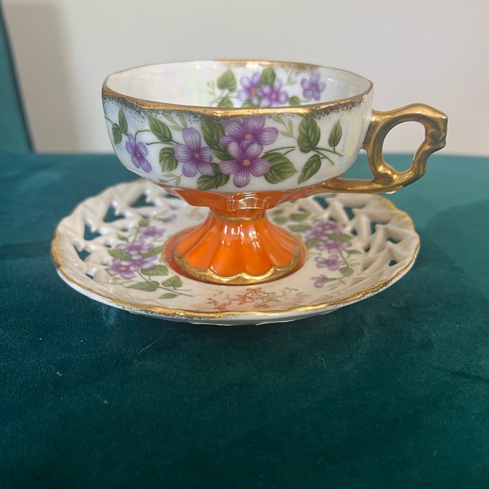 Vintage Japanese Tea Cup and Saucer